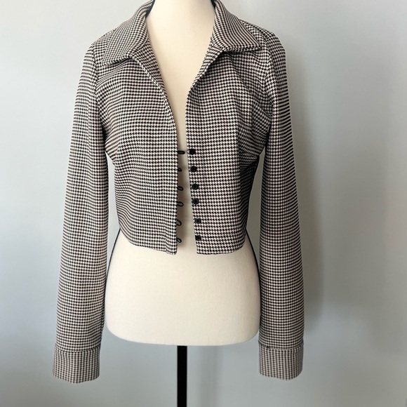 ZARA Houndstooth Crop Top - Picture 4 of 15